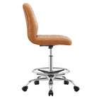 Modway Ripple Armless Vegan Leather Drafting Chair