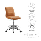 Modway Ripple Armless Vegan Leather Drafting Chair