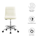 Modway Ripple Armless Vegan Leather Drafting Chair