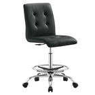 Modway Prim Armless Vegan Leather Drafting Chair  