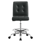 Modway Prim Armless Vegan Leather Drafting Chair