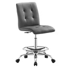 Modway Prim Armless Vegan Leather Drafting Chair  