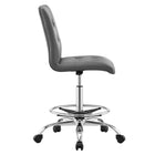 Modway Prim Armless Vegan Leather Drafting Chair