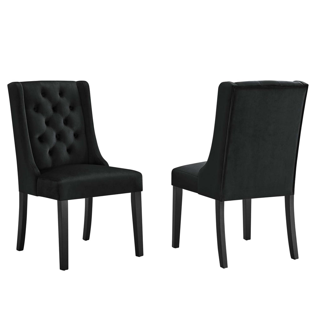 Modway Baronet Performance Velvet Dining Chairs Set of 2  