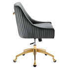 Modway Discern Performance Velvet Office Chair - Pleated Back Design
