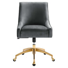 Modway Discern Performance Velvet Office Chair - Pleated Back Design