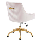Modway Discern Performance Velvet Office Chair - Pleated Back Design