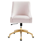 Modway Discern Performance Velvet Office Chair - Pleated Back Design