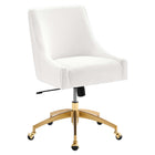 Modway Discern Performance Velvet Office Chair - Pleated Back Design