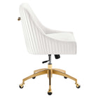 Modway Discern Performance Velvet Office Chair - Pleated Back Design