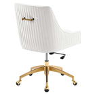 Modway Discern Performance Velvet Office Chair - Pleated Back Design