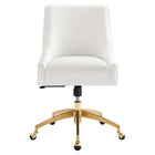 Modway Discern Performance Velvet Office Chair - Pleated Back Design