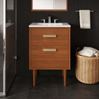 Modway Cassia 24" Teak Wood Bathroom Vanity Cabinet (Sink Basin Not Included)