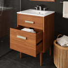 Modway Cassia 24" Teak Wood Bathroom Vanity Cabinet (Sink Basin Not Included)