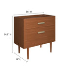 Modway Cassia 36" Teak Wood Bathroom Vanity Cabinet (Sink Basin Not Included)