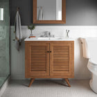Modway Birdie 36" Teak Wood Bathroom Vanity Cabinet (Sink Basin Not Included)