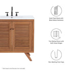 Modway Birdie 36" Teak Wood Bathroom Vanity Cabinet (Sink Basin Not Included)