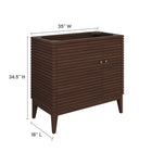 Modway Ledger 36" Wood Bathroom Vanity Cabinet (Sink Basin Not Included)