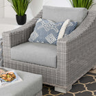 Modway Conway 2-Piece Outdoor Patio Wicker Rattan Armchair and Ottoman Set