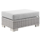 Modway Conway 2-Piece Outdoor Patio Wicker Rattan Armchair and Ottoman Set