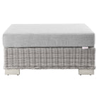 Modway Conway 2-Piece Outdoor Patio Wicker Rattan Armchair and Ottoman Set