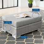 Modway Conway 2-Piece Outdoor Patio Wicker Rattan Armchair and Ottoman Set