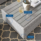 Modway Conway 5-Piece Outdoor Patio Wicker Rattan Furniture Set EEI-5092