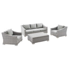 Modway Conway 4-Piece Outdoor Patio Wicker Rattan Furniture Set EEI-5095