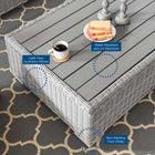 Modway Conway 4-Piece Outdoor Patio Wicker Rattan Furniture Set EEI-5095