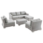 Modway Conway 5-Piece Outdoor Patio Wicker Rattan Furniture Set EEI-5097