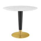 Modway Zinque 36" Artificial Marble Dining Table  
