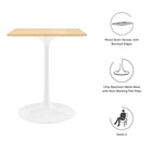 Modway Lippa 24" Square Wood Dining Table