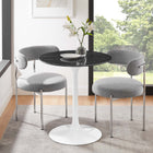Modway Lippa 28" Round Faux Marble Dining Table