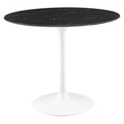 Modway Lippa 36" Round Faux Marble Dining Table  