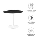 Modway Lippa 36" Round Faux Marble Dining Table