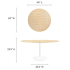 Modway Lippa 60" Round Wood Dining Table