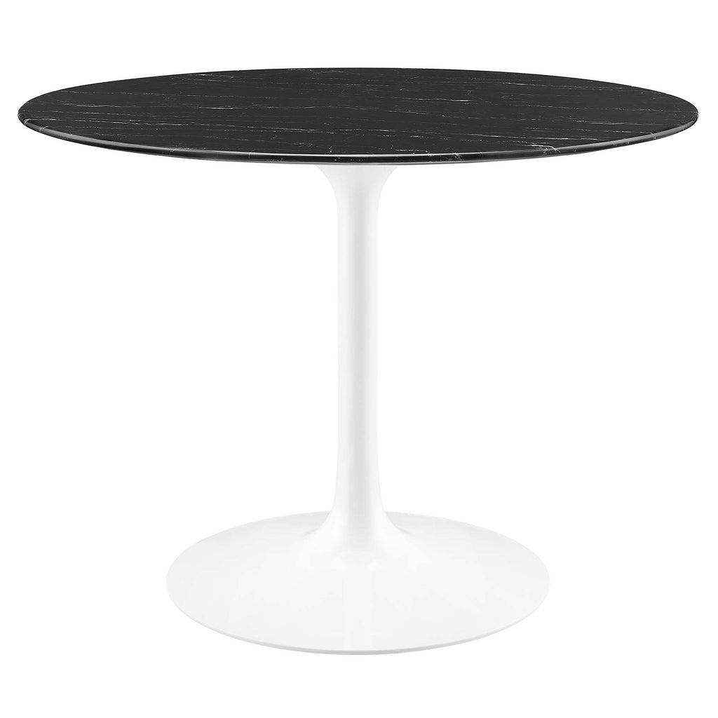 Modway Lippa 40" Round Faux Marble Dining Table  