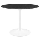 Modway Lippa 40" Round Faux Marble Dining Table  