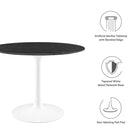 Modway Lippa 40" Round Faux Marble Dining Table