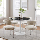Modway Lippa 40" Round Faux Marble Dining Table