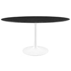 Modway Lippa 60" Round Faux Marble Dining Table  
