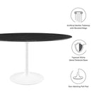 Modway Lippa 60" Round Faux Marble Dining Table