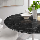 Modway Lippa 60" Round Faux Marble Dining Table