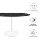 Modway Lippa 54" Oval Faux Marble Dining Table
