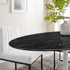 Modway Lippa 54" Oval Faux Marble Dining Table