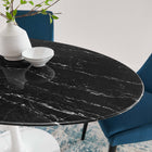 Modway Lippa 60" Oval Faux Marble Dining Table