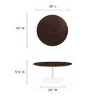 Modway Lippa 36" Round Wood Coffee Table