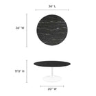 Modway Lippa 36" Round Faux Marble Coffee Table