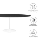 Modway Lippa 78" Oval Faux Marble Dining Table