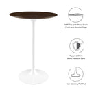 Modway Lippa 28" Round Wood Bar Table